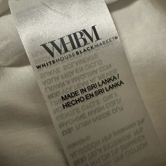 🆕 WHBM Long Sleeve Ruched V-Neck Poplin Top Size M - Picture 15 of 16